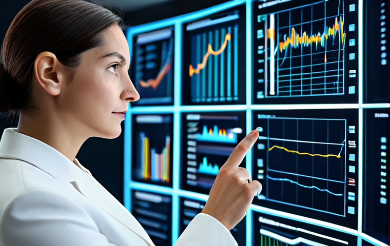 A professional businesswoman, fully clothed in a modest business suit and appropriate attire, thoughtfully observing a transparent digital interface displaying abstract biofeedback data streams. The interface glows with intricate patterns, some secure, some subtly hinting at vulnerability, set against a background of a sleek, minimalist tech office. Her expression is serious, reflecting on the implications of personal data privacy. Perfect anatomy, correct proportions, natural pose, well-formed hands, proper finger count, natural body proportions. Professional photography, high quality, safe for work, appropriate content, family-friendly.