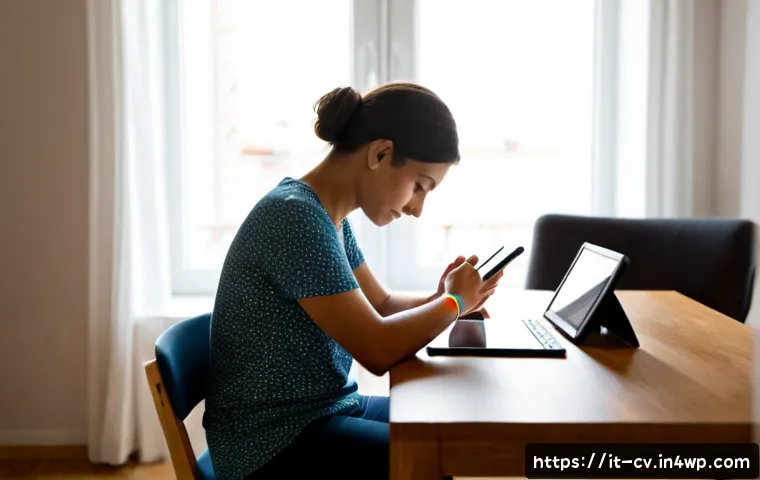 Home 11 생체 반응 자기 조절법의 복잡성 이해하기 - Photorealistic Italian adult seated calmly at a tidy home desk in a sunlit apartment, wearing a simp...